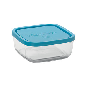 Conteneur hermétique carré en verre Frigoverre 15 × 15 × 6,4 h cm, avec couvercle hermétique - Product Image 1