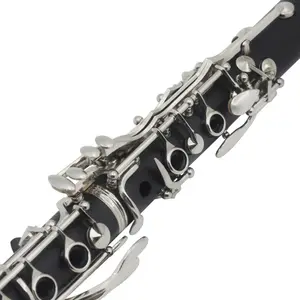 Clarinete de moda Bb baquelita niquelada 17 teclas Bb clarinete jugar un instrumento musical
