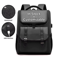 Sac à dos pour ordinateur portable en PU imperméable, léger, pour étudiants, décontracté, sportif, universitaire, extérieur, personnalisable, en stock