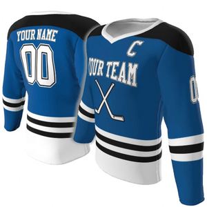 Vente directe d'usine Blanc Mode Sports Fitness Maillot de hockey en ligne Anti-rides Roller Hockey Jersey - Product Image 3
