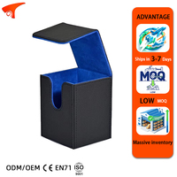 Boîte de rangement pour cartes à collectionner Yugioh Anime TCG Twin Flip, 80+ cartes, en cuir et velours, accessoire de jeu de société, design unique