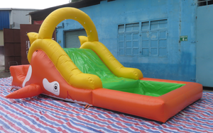 Giá rẻ bơm hơi khổng lồ <span class=keywords><strong>18</strong></span> ft Dual Lane trượt nước <span class=keywords><strong>Inflatable</strong></span> trượt và giật gân cho trẻ em và người lớn - Product Image 6