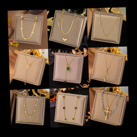 Femme hypoallergénique étanche plaqué or bijoux accessoires bijoux acier inoxydable acier inoxydable pendentif colliers