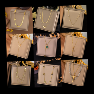 Femme hypoallergénique étanche plaqué or bijoux accessoires bijoux acier inoxydable acier inoxydable pendentif colliers - Product Image 1