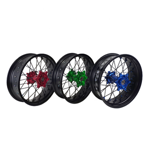 Juego de Ruedas Supermoto de 17 Pulgadas; EXC SXF SX TC FC FE TE 125-500cc; Llantas de Aleación CNC <span class=keywords><strong>F</strong></span> 17x3.5 R 17x4.5; Conversión Motard de Alto Rendimiento - Product Image 1