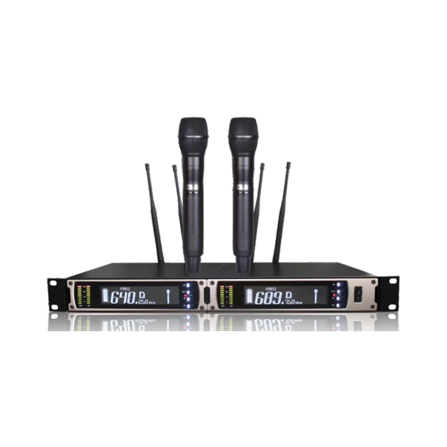T Professional Dual Channel Original Shur-e Capsule Microphone WithTrue Diversity Dynamic Handheld Wireless UHF Microphone