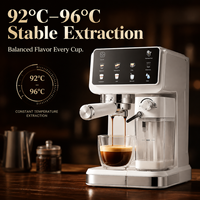 Petite machine à café semi-automatique en acier inoxydable avec 20 bars de pression, machine à café à vapeur haute pression pour la mousse de café, pour usage domestique
