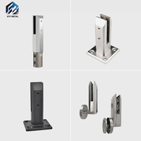 Supports de clôture en verre en acier inoxydable 304/316 satiné/polissé pour balustrade en verre sans cadre pour piscine