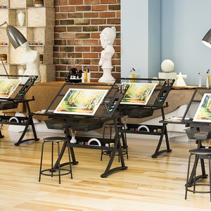 Table <span class=keywords><strong>à</strong></span> <span class=keywords><strong>dessin</strong></span> en biseau réglable-Table d'art et de <span class=keywords><strong>dessin</strong></span> professionnelle avec surfaces surélevées pour la calligraphie et la peinture - Product Image 4