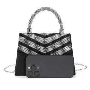 Bolsos de Mano de Lujo de Alta Calidad, de Diseñador, de Marca Famosa, para Mujer, Bolsos de Noche con Cadena, Negros, de Gran Capacidad - Product Image 1