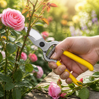 Gesmede bypass snoeischaar 5/8 inch snijcapaciteit antislip gele handgreep tuinsnoeischaar voor bloemen planten bomen takken