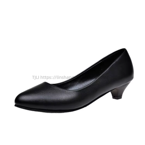 Zapatos de Tacón Alto Profesionales para Mujer, con Suela de Cuero Negro, Superficie Suave, para Entrevistas y Trabajo - Product Image 5