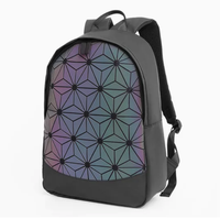 Sac à dos holographique réfléchissant haute visibilité, léger et grande capacité, pour l'école, le bureau et l'ordinateur, certifié BSCI GRS