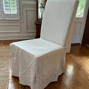 Rustic Handmade Pure Flax Tie Back Linen <strong>Chair</strong> <strong>Cover</strong> for Ceremony Party Restaurant Decor - Product Image 5