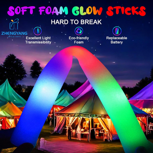 Custom logo Led <strong>Glow</strong> Foam Stick 48cm <strong>Baton</strong> Night Run Use Flashing Light up Cheering 18.5 Inch Colorful for Party Concert Bar - Product Image 6