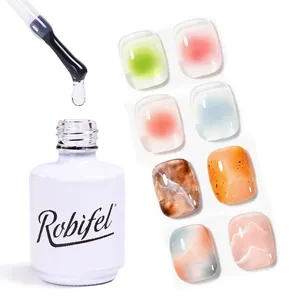 Free sample design hot popular blooming liquid dyeing uv gel gel nails kit nail polish set
