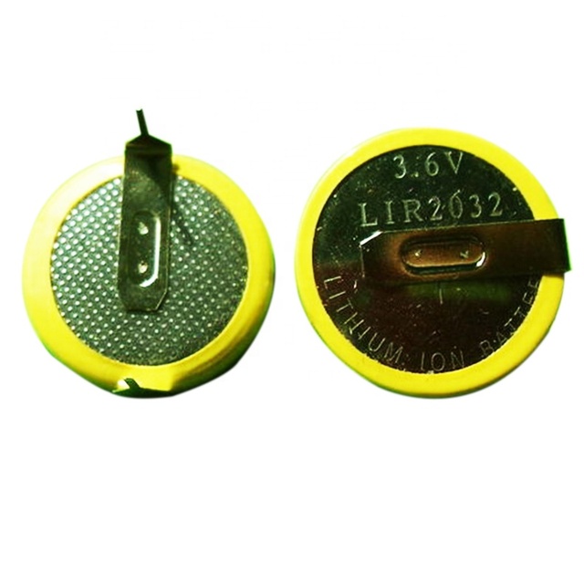 GEB High Quality Lir2032 3.6v Rechargeable Button Battery &for All Kinds of Electronic Products