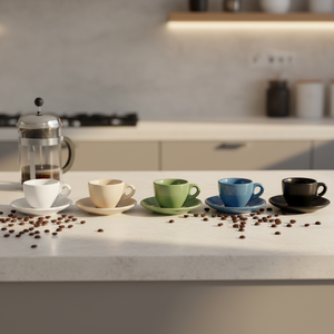 <span class=keywords><strong>Tazza</strong></span> da <span class=keywords><strong>Espresso</strong></span> 50ml con Piattino in Porcellana Stile Contemporaneo Logo Personalizzato Lavabile in Lavastoviglie Grado Alimentare - Product Image 4
