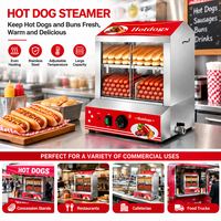 Promotion : Cuiseur vapeur électrique pour hot-dogs et chauffe-pains en acier inoxydable, à température réglable, avec robinet d'eau, efficacité énergétique A++