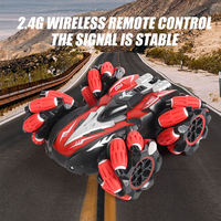 LASIVE TOYS 2.4G Télécommande Voiture de course Jouet Roues lumineuses Musique Haute Vitesse Stunt Drift Tumbling 7 Canaux Câble USB