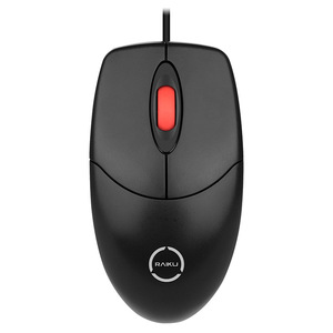 Raiku M16 Wired Usb Optical Mouse With Red Scroll Wheel For Home Office <b>Desktop</b> Use - Product Image 1