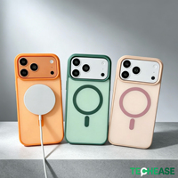 Coque de téléphone avec protection d'objectif givrée en PC et TPU, compatible avec la charge sans fil pour iPhone 18, 18 Pro, 18 Pro Max, 18 Air