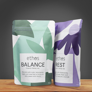 Tùy chỉnh chống ẩm Stand-Up Pouch trà và cà phê bao bì túi bên miếng vải hình tam giác PET/PE cấu trúc vật liệu - Product Image 1