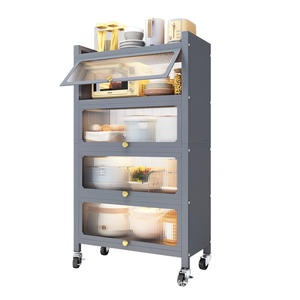 Meuble de rangement de cuisine Najie, multi-niveaux, sur pied, avec portes, pour micro-ondes et casseroles, profondeur 12 pouces, polyvalent - Product Image 3