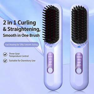 Brosse lissante sans fil de bonne qualité, lisseur électrique pour cheveux, peigne sans fil pour usage domestique - Product Image 4