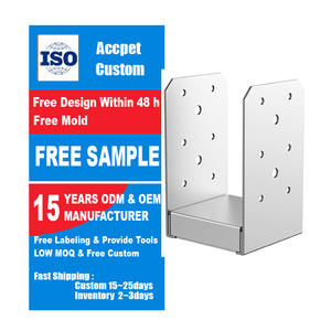 6*4*4 in U forma di recinzione paletta Set bagnato di cemento Post di ancoraggio di Base in acciaio inox Post Base di terra Spike - Product Image 1