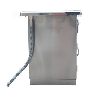 Table d'examen vétérinaire <span class=keywords><strong>en</strong></span> acier inoxydable EUR VET 1400x650x850mm avec coins arrondis concaves, sortie d'eau, porte-serviettes, poubelle et tiroir - Product Image 5