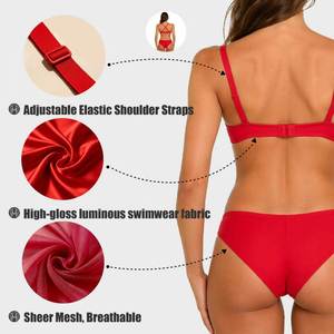 Ensemble de lingerie push-up pour femme avec soutien-gorge à strass détachable Deep Love - Product Image 2