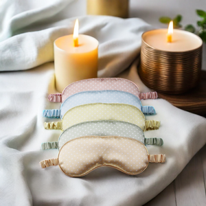 โรงงานมาส์กตาผ้าฝ้ายแฮนด์เมดคุณภาพสูงทํามาส์กตาเดินทางระบายอากาศได้เรียบพร้อมสายรัดสําหรับการนอนหลับอุปทาน OEM - Product Image 1