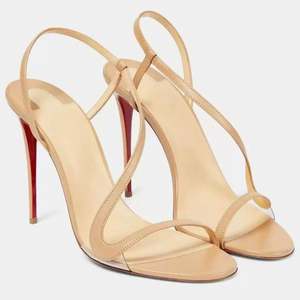 Sandalias de Tacón Fino de Satén con Punta Abierta y Pedrería para Mujer, Ligeras, con Cordones, para Verano, Aumentan la Estatura, Tallas 34-45 - Product Image 2