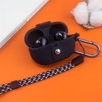 Casque Bluetooth étui de protection en silicone étui souple modèle d'interrupteur à boucle cloutée en métal avec crochet pour WF-1000XM5 Sony
