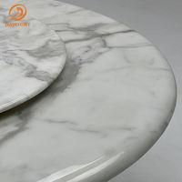 Table à manger extensible en marbre moderne de haute qualité pour 6 personnes, fabriquée sur mesure par une usine de meubles ODM