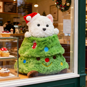 Nuevo Juguete de <span class=keywords><strong>Peluche</strong></span> Suave con Forma de Cachorro Escondido en un Árbol de Navidad, Decoración Navideña, Regalo Sorpresa Festivo de Navidad, Relleno de Algodón PP - Product Image 4