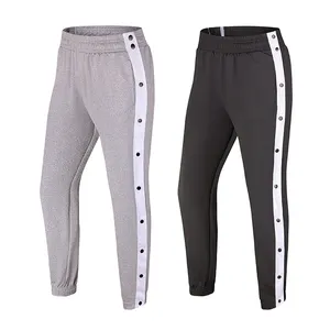 Calças de botão masculinas Side-breasted Loose-fitting Sports and Leisure Pants Trendy Basketball Guard Pants