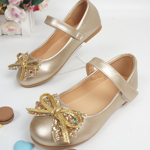 Nouvelles chaussures de princesse à paillettes pour filles, chaussures en cuir PU pour bébé fille, chaussures de mode pour enfants - Product Image 3