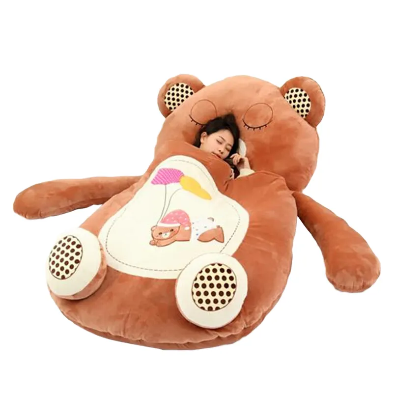 Nouveau design de lit paresseux en forme d'ours en peluche canapé-lit doux en peluche avec animal en peluche repos créatif canapé-lit paresseux en peluche