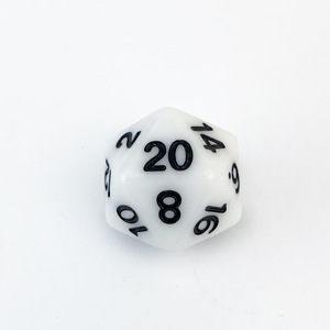 Dado de acrílico transparente de 20 caras con patrón de perla para juegos de rol, metalizado, cuadrado, para juegos de mesa, enseñanza y juegos de rol, D20, venta al por mayor - Product Image 6