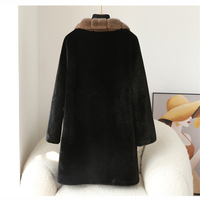 Manteau long et ajusté en fausse fourrure de vison pour femme, collection automne-hiver 2026, veste chaude boutonnée grande taille, parka JT3495