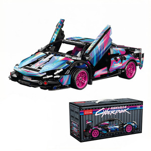 Set de Bloques de Construcción de Auto Deportivo, Modelo de Superauto a Escala 1:18, Juguete de Vehículo con Retroceso para Niños y Adultos, Lele Brother - Product Image 2