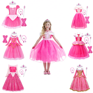 Costume da Principessa Aurora per <span class=keywords><strong>Bambina</strong></span> Travestimento Cosplay Abito da Festa di Compleanno e Ballo per Bambini 5 Pezzi - Product Image 1