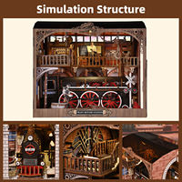 Maison de poupée en bois et puzzle 3D « Rail de ferrovia » - Jeu de puzzle éducatif DIY pour enfants et collectionneurs adultes