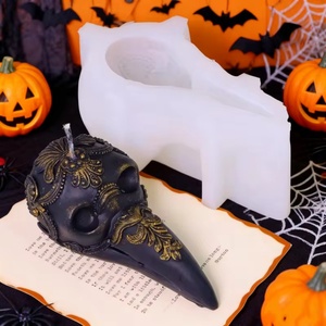 Stampi in Silicone 3D a Forma di Teschio di Aquila per Halloween, per Resina, Candele, Gesso, Decorazioni Gotiche per Feste e Casa - Product Image 3
