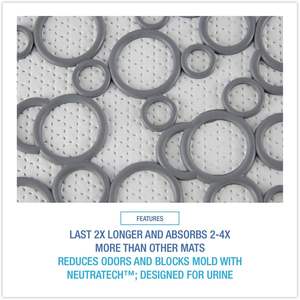 Alfombra de Baño Boardwalk 2.0, 22.88 x 22, Gris/Blanco, 6 por Caja - Product Image 2