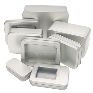 Ready to Ship Square Metal Tins Tea Caddy Walnut Tinplate Cans Tin Box Can Container with PVC Lid