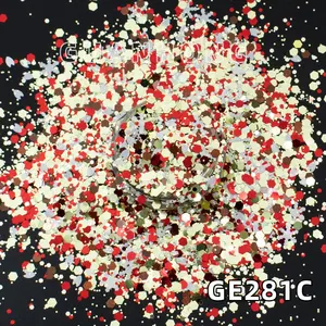 New Arrival Glitter Powder For Christmas Decoration Nail Art Mixed Snowflake Shaped Trees Sequin Factory Wholesale Sample Free