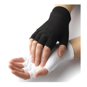 Venta SUPERIOR Medio dedo guantes de mano de algodón blanco sin dedos Marching Bordado muñeca larga Bordado Masones Guantes masónicos - Product Image 2